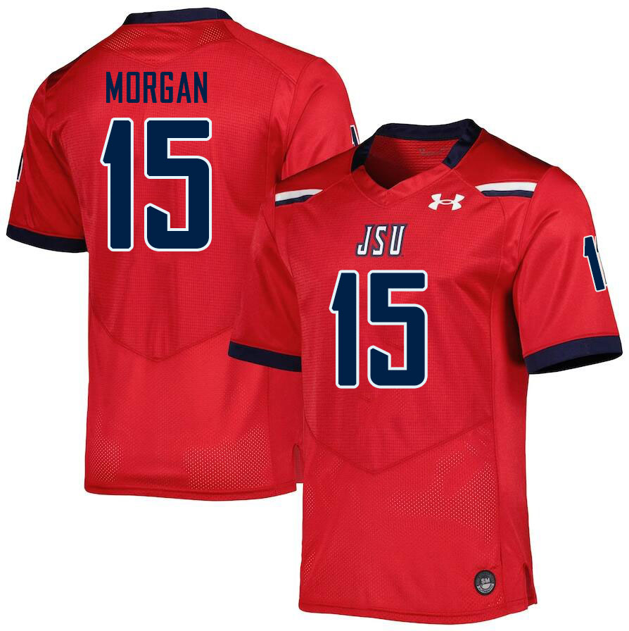 Jackson State Tigers #15 JaCobian Morgan College Football Jerseys,Uniforms-Red